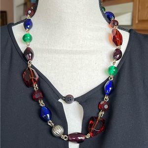 Colorful bead necklace 24”